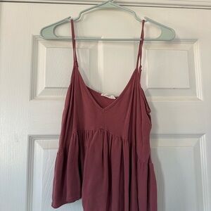La Hearts Pink Asymmetrical Pleated Camisole